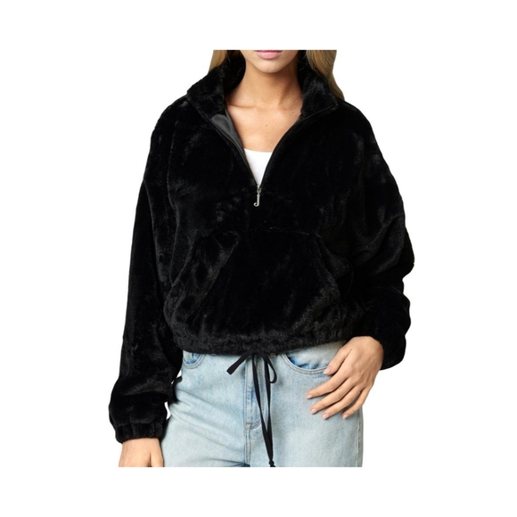 Juicy Couture Jackets & Blazers - Juicy Couture Black Faux Fur Jacket Sze Medium NWT